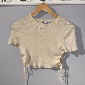 Zara Cream crop top
